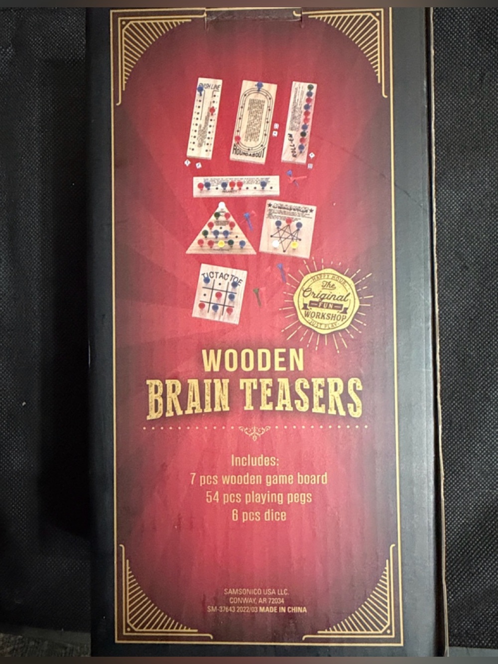 Wooden Brain Teasers 7 Wooden Puzzle Games Family Game Night NIB Toy Collection